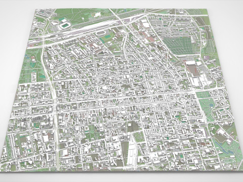 Cityscape Lodz Poland 3D Model