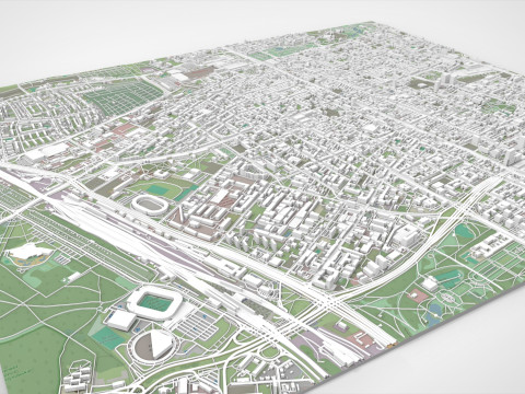 Cityscape Lodz Poland Model 3D