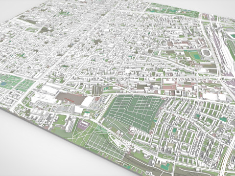 Cityscape Lodz Poland Model 3D