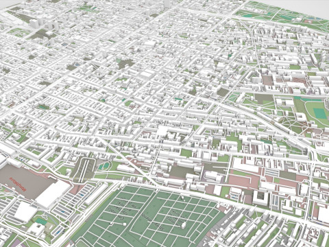 Cityscape Lodz Poland Model 3D