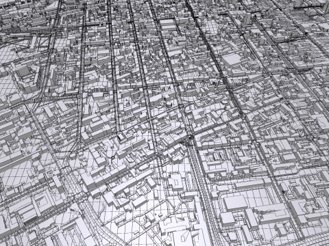 Cityscape Lodz Poland Model 3D