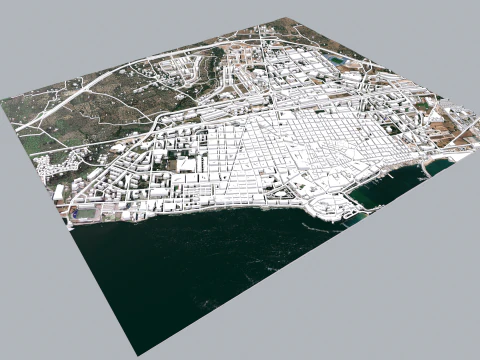 Paisagem urbana de Molfetta Puglia Modelo 3D
