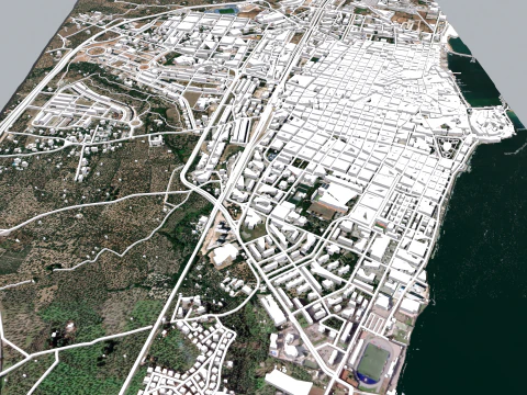 Paisagem urbana de Molfetta Puglia Modelo 3D