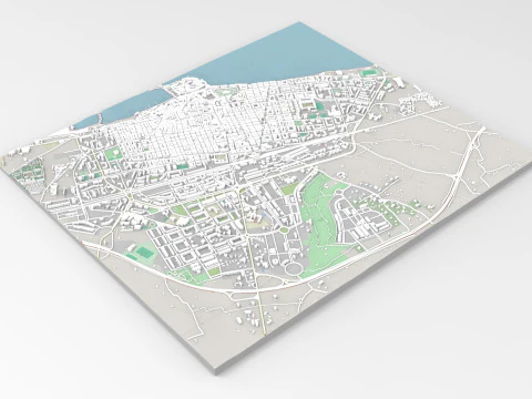 Paisagem urbana de Molfetta Puglia Modelo 3D