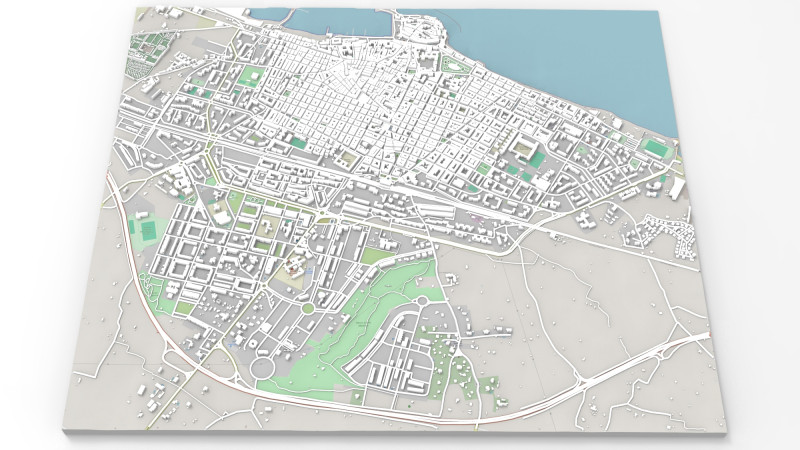 Cityscape Molfetta Puglia Modèle 3D .c4d .max .obj .3ds .fbx .stl .blend