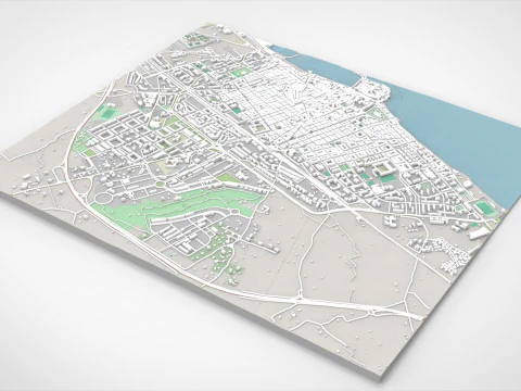 Paisagem urbana de Molfetta Puglia Modelo 3D
