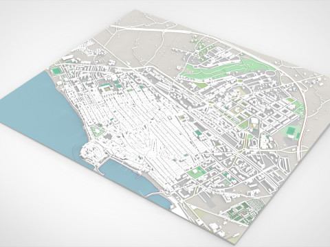 Cityscape Molfetta Puglia Modèle 3D