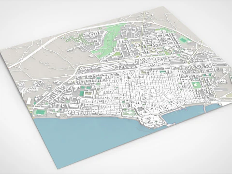 Paisagem urbana de Molfetta Puglia Modelo 3D