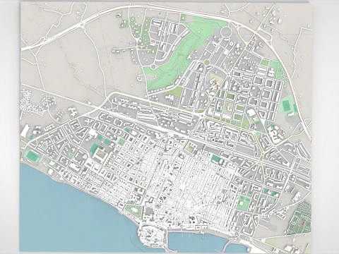 Paisagem urbana de Molfetta Puglia Modelo 3D