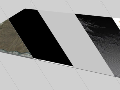 Mountain landscape Shahi Iran 3D Model