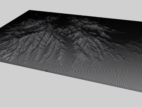Mountain landscape Shahi Iran 3D Model