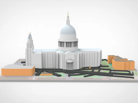 St Pauls Cathedral London England 3D Model