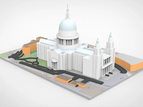 St Pauls Cathedral London England 3D Model