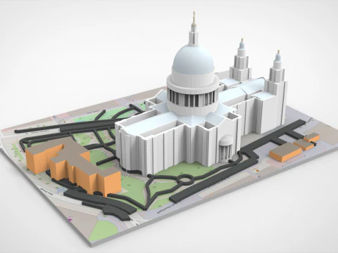 St Pauls Cathedral London England 3D Model