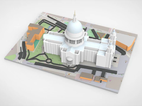 St Pauls Cathedral London England 3D Model