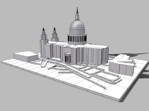 St Pauls Cathedral London England 3D Model