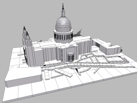 St Pauls Cathedral London England 3D Model