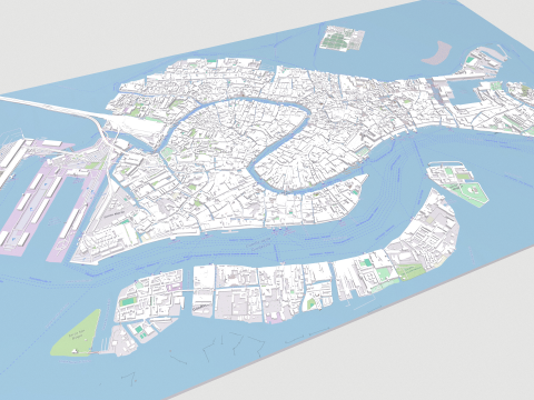 Cityscape Venice Italy 3Dモデル