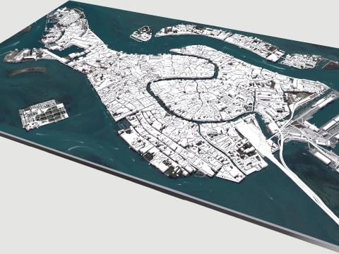 Cityscape Venice Italy Model 3D