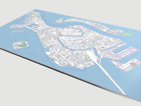 Cityscape Venice Italy Model 3D