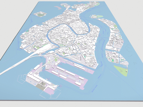 Cityscape Venice Italy Model 3D