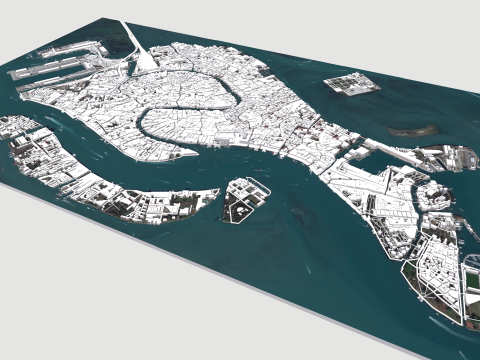 Cityscape Venice Italy Model 3D
