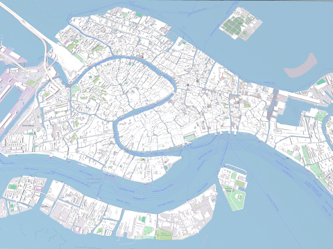 Cityscape Venice Italy Model 3D