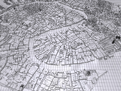 Cityscape Venice Italy Model 3D