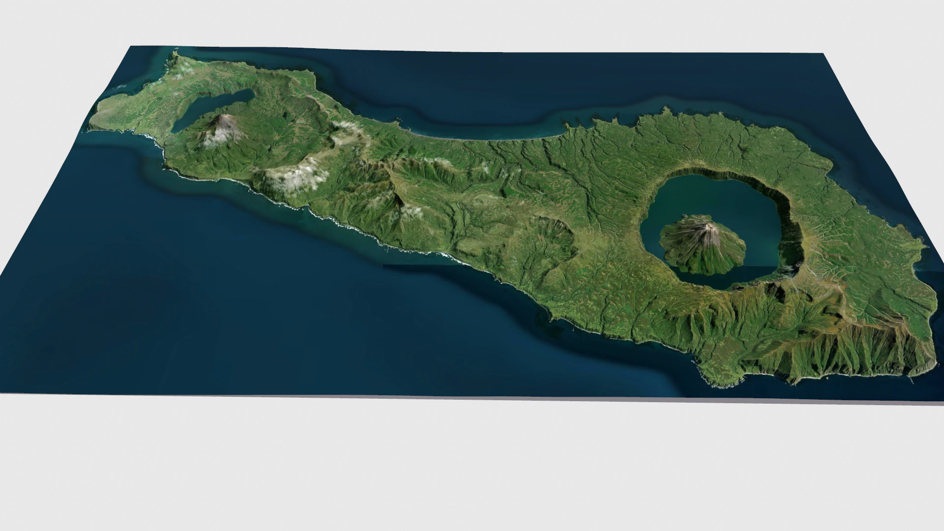 Onekotan island Great Kuril Islands 3D Model .c4d .max .obj .3ds .fbx .stl .blend 