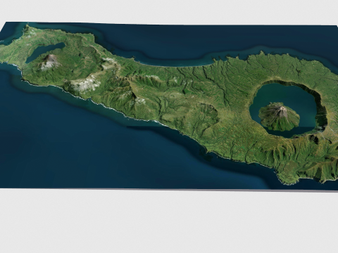 Onekotan island Great Kuril Islands 3Dモデル