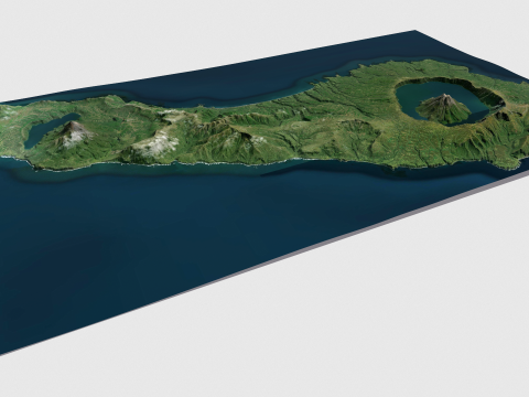 Onekotan island Great Kuril Islands 3D मॉडल