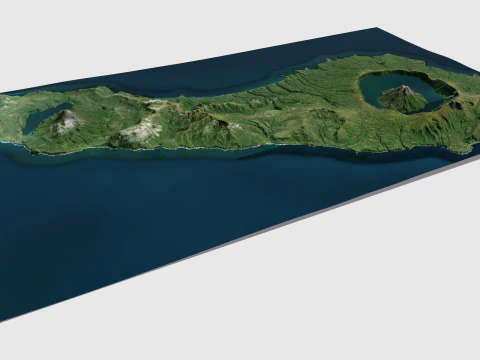 Onekotan island Great Kuril Islands 3D Model