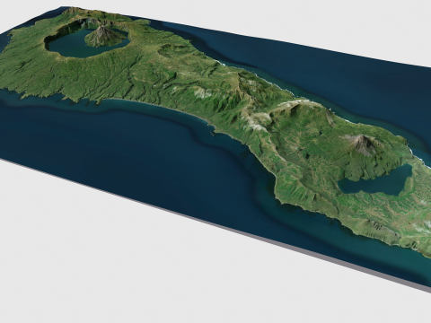 Onekotan island Great Kuril Islands 3D मॉडल