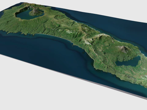 Onekotan island Great Kuril Islands 3D Model
