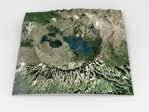 Lake Klyuchevoe Kamchatka Peninsula 3D-Modell