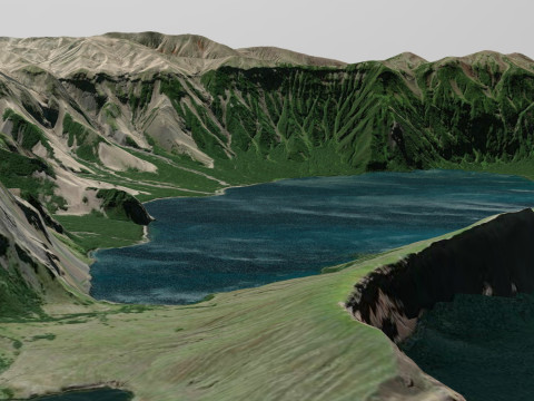 Lake Klyuchevoe Kamchatka Peninsula Modelo 3D