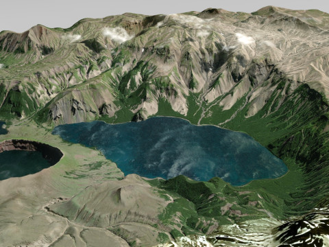 Lake Klyuchevoe Kamchatka Peninsula Modelo 3D