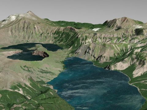 Lake Klyuchevoe Kamchatka Peninsula Modelo 3D