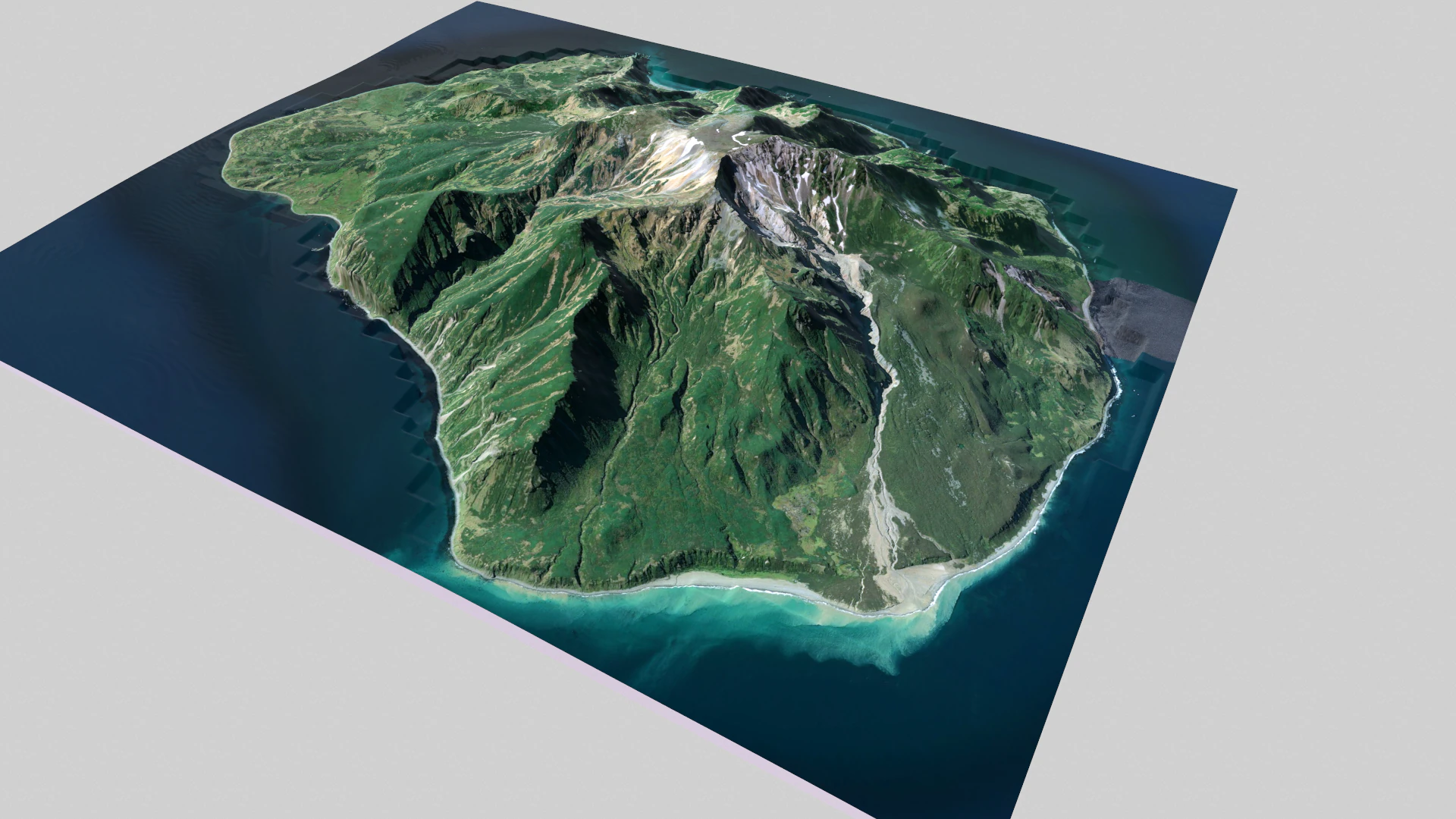Makanrushi island Great Kuril Islands 3D Model .c4d .max .obj .3ds .fbx .stl .blend 