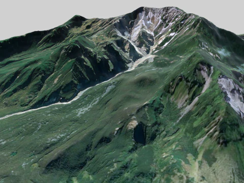 Makanrushi island Great Kuril Islands 3D Model