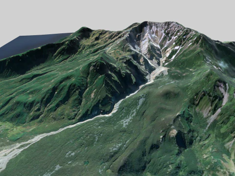 Makanrushi island Great Kuril Islands 3D Model