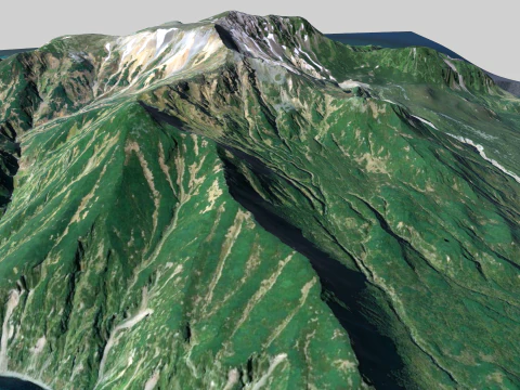 Makanrushi island Great Kuril Islands 3D Model
