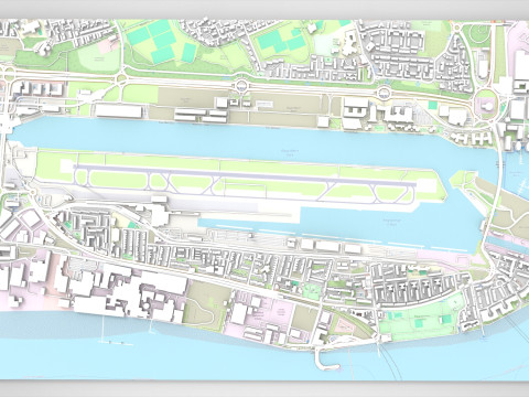 London City airport England Modelo 3D