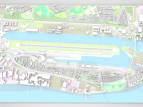 Aeroporto di Londra City Inghilterra Modello 3D