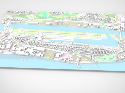 London City airport England 3D Model