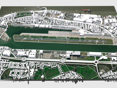 London City airport England 3D Model