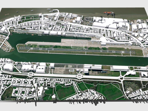 ロンドン シティ空港イングランド 3Dモデル