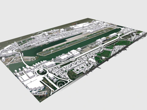 ロンドン シティ空港イングランド 3Dモデル