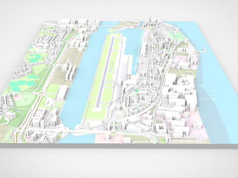 London City airport England 3D Model
