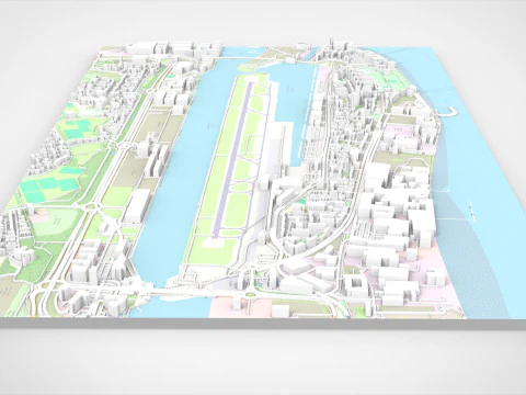 ロンドン シティ空港イングランド 3Dモデル